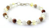 Lemon, Moonstone, Amber, Polished, Bracelet, Silver, Jewelry, Crazy Agate