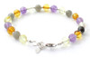 Labradorite, Mix, Multicolor, Amber, Bracelet, Amethyst, Sterling Silver 925, Beaded 3