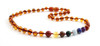 Necklace, Baltic, Beaded, Chakra, Polished, Cognac, Teething, Authentic, Kids 4