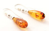 Amber, Jewelry, Earrings, Cognac, Sterling, Drop, Dangle, Polished, Baltic, Silver 925 2