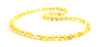 necklace adult milky amber butter natural women men men's jewelry beaded polished baroque knotted
