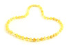 necklace adult milky amber butter natural women men men's jewelry beaded polished baroque knotted 3