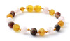 honey, raw, gemstone, anklet, amber, baltic, unpolished, leopardskin jasper, bracelet, green lace stone