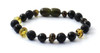 Bracelet, Green, Obsidian, Amber, Baltic, Black, Lava, Jewelry, Anklet, Polished