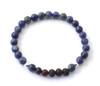 Bracelet, Stretch, Lapis Lazuli, Gemstone, Blue, Sterling Silver 925, 6mm, 6 mm, raw, cherry, amber, baltic, unpolished, black 3