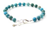 Bracelet, apatite, gemstone, blue, with sterling silver 925, beaded, jewelry, jewellery 3