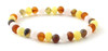 bracelet, amber, rose quartz, pink, stretch, jewelry, for women, multicolor, mix, raw, unpolished