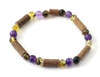 bracelet, amethyst, amber, baltic, violet, green, stretch, jewelry, jewellery, natural, hazelwood, wood, wooden 3