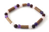 stretch, bracelet, jewelry, amber, baltic, amethyst, rose quartz, wood, hazelwood, jewellery 3