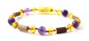 bracelet, hazelwood, amber, violet, amethyst, jewelry, teething, baltic, gemstone, purple