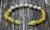 anklet, bracelet, shell pearl, pearls, beaded, amber, baltic, lemon, yellow, raw, unpolished 3