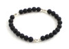 stretch bracelet jewelry black shell pearls black lava sterling silver 925 wholesale 3