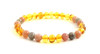 honey amber golden bracelet stretch labradorite gemstone gray sumstone 6mm 6 mm jewelry