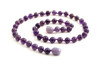 necklace amethyst gemstone violet purple 6mm 6 mm jewelry beaded wholesale bulk knotted 3