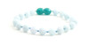bracelet aquamarine light blue anklet jewelry knotted beaded 6mm 6 mm for adults women men kids