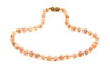 necklace sunstone jewelry 6mm 6 mm gemstone pink beaded knotted for women woman's 3