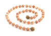 necklace sunstone jewelry 6mm 6 mm gemstone pink beaded knotted for women woman's 2