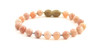 bracelet sunstone anklet knotted beaded 6mm 6 mm jewelry pink gemstone for women woman's wholesale bulk
