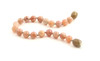 bracelet sunstone anklet knotted beaded 6mm 6 mm jewelry pink gemstone for women woman's wholesale bulk 2