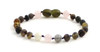 baltic anklet bracelet jewelry raw green unpolished gemstone beaded knotted moonstone rose quartz labradorite