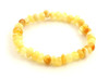 milky butter stretch amber baltic bracelet half baroque jewelry for adult 4