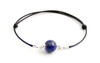 lapis lazuli bracelet minimalist adjustable black cord red with sterling silver 925 jewelry gemstone 3