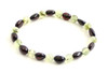 stretch bracelet bean cherry polished amber baltic jewelry prehnite green 3