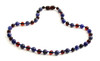 cherry black necklace with sodalite gemstone blue jewelry beaded knotted polished 3