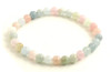 morganite multicolor gemstone bracelet jewelry 6mm 6 mm round beaded stretch elastic band 3