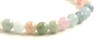 morganite multicolor gemstone bracelet jewelry 6mm 6 mm round beaded stretch elastic band 2