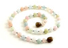 morganite gemstone necklace jewelry beaded multicolor 6mm 6 mm knotted 2