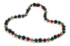 necklace knotted jewelry beaded gemstone amber baltic cherry black malachite green smoky quartz black lava 3