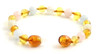 honey anklet amber baltic bracelet polished golden jewelry knotted with morganite gemstone 6mm 6 mm 3