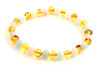 morganite bracelet stretch jewelry gemstone multicolor amber honey polished baroque 6mm 6 mm 3