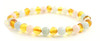 morganite bracelet stretch jewelry gemstone multicolor amber honey polished baroque 6mm 6 mm