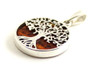 pendant amber tree of life round jewelry baltic cognac with sterling silver 925 2