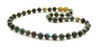 necklace green gemstone african turquoise beaded 6mm 6 mm knotted jewelry