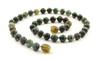 necklace green gemstone african turquoise beaded 6mm 6 mm knotted jewelry 2