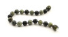 bracelet dark green anklet serpentine green lace stone gemstone jewelry 6mm 6 mm beaded knotted 2