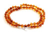 necklace cognac amber baroque with sterling silver 925 brown jewelry clasp 4