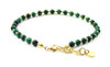 malachite anklet minimalist small beads with sterling silver 925 golden for women women's jewelry 4mm 4 mm green 4