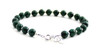 malachite green bracelet gemstone 6mm 6 mm beads jewelry beaded with sterling silver 925 golden
