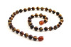 tiger eye necklace jewelry tiger's jewelry 6mm 6 mm beaded knotted brown for men men's boy boys gemstone 3