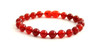 carnelian bracelet anklet red jewelry beaded knotted 6mm 6 mm beads bead round for women women's gemstone