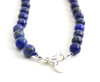 necklace lapis lazuli dark blue jewelry beaded knotted 6mm 6 mm with sterling silver 925 gemstone for men men's 4