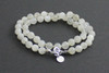 necklace white moonstone gemstone 6mm 6 mm jewelry beaded knotted with sterling silver 925 for women women's