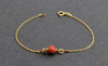 red jasper bracelet with silver sterling 925 golden gemstone jewelry jewellery minimalist for women women's small 3