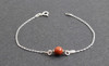 red jasper bracelet with silver sterling 925 golden gemstone jewelry jewellery minimalist for women women's small 2
