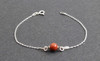 red jasper bracelet with silver sterling 925 golden gemstone jewelry jewellery minimalist for women women's small 2