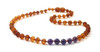 necklace amber raw cognac unpolished brown jewelry baltic amethyst violet purple jewellery gemstone